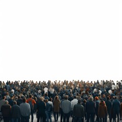 A Large Group of People Standing in Front of a White Wall
