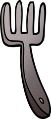 cartoon doodle fork