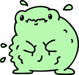 cute hungry frog