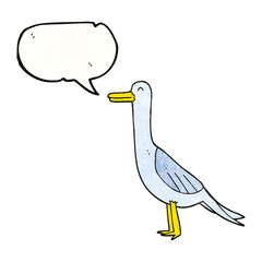 speech bubble textured cartoon bird