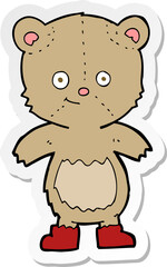 sticker of a cartoon cute teddy bear
