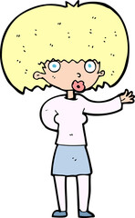 cartoon woman gesturing