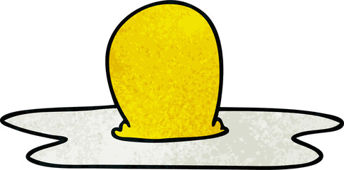 quirky hand drawn cartoon fried egg