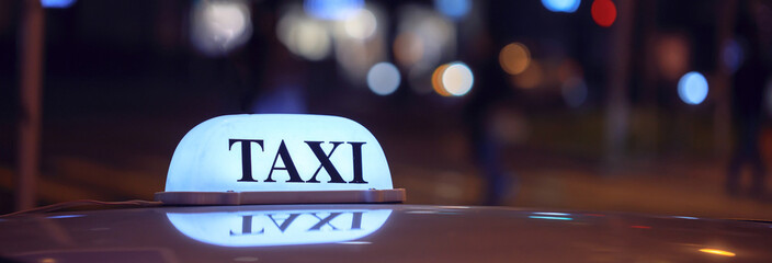 taxi at night