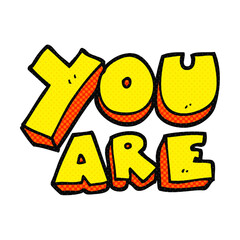 cartoon you are text