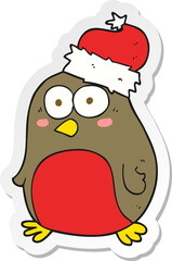 sticker of a cartoon robin