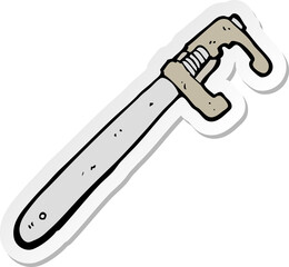 sticker of a cartoon adjustable wrench