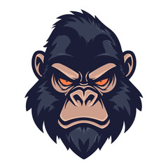 Esport vector logo monkey, icon, sticker, head, symbol, ape, gorilla, chimpanzee
