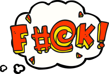 thought bubble cartoon swearword