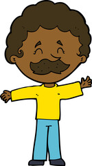 Fototapeta premium cartoon boy with mustache