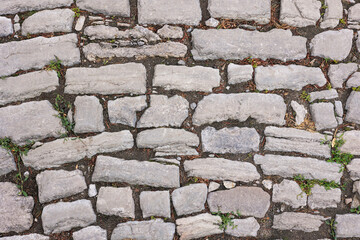 Ancient stone paving stones background