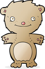 cartoon happy little teddy bear