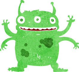 cartoon alien monster