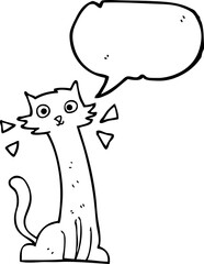 speech bubble cartoon cat