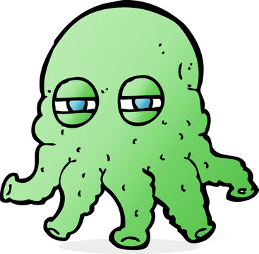 cartoon alien face