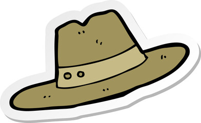 sticker of a cartoon hat