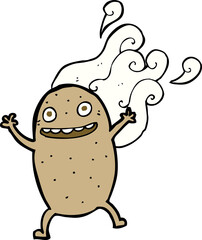 cartoon happy potato