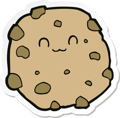 sticker of a cartoon biscuit
