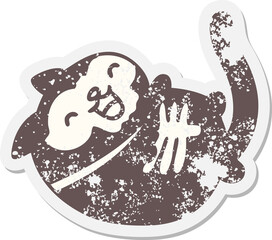 halloween cat grunge sticker