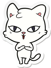 sticker of a cartoon cat