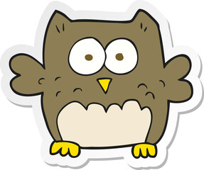 sticker of a cartoon owl