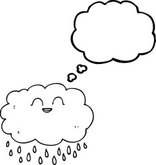 thought bubble cartoon raincloud