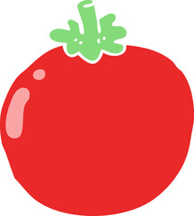 flat color style cartoon tomato