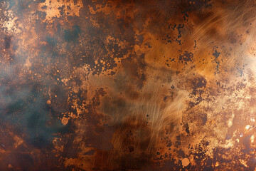 Grunge copper texture with oxide. metallic backgrounds. - obrazy, fototapety, plakaty