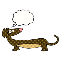 thought bubble cartoon dachshund
