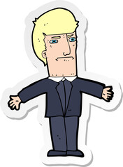 sticker of a cartoon annoyed boss