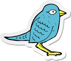 sticker of a cartoon garden bird