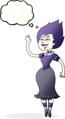 thought bubble cartoon vampire girl