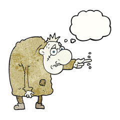 thought bubble textured cartoon igor