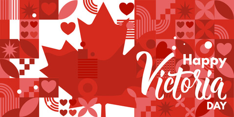 Happy Victoria Day, Canada. illustration, banner,