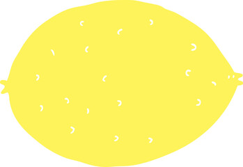 flat color style cartoon lemon
