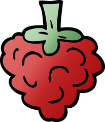 cartoon doodle raspberry