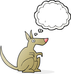 thought bubble cartoon kangaroo