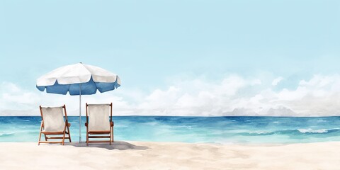 minimalistic design Beautiful beach banner.