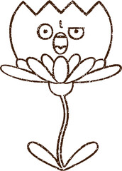 Flower Charcoal Drawing