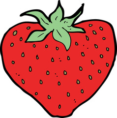 Obraz premium cartoon strawberry