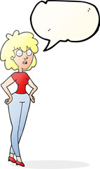 speech bubble cartoon surprised woman