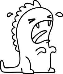crying dinosaur