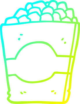 recommend clip art: cold gradient line drawing cartoon popcorn