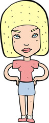 cartoon annoyed woman
