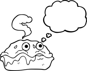 thought bubble cartoon hot pie