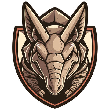 Esport vector logo armadillo, icon, sticker, head, symbol, ironclad, armor-clad, armour-clad