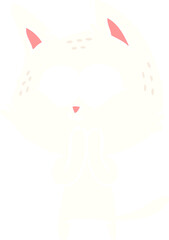 flat color style cartoon cat