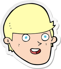 sticker of a cartoon man with big chin