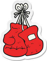 sticker of a cartoon boxing gloves