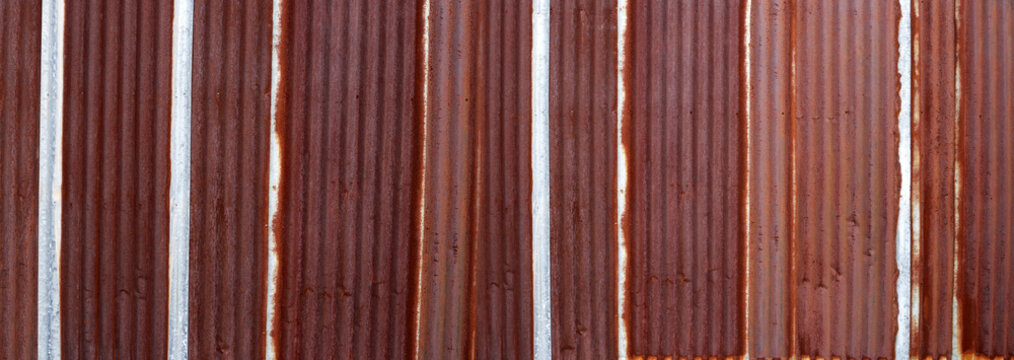 Old rusty zinc sheets for textured background.
